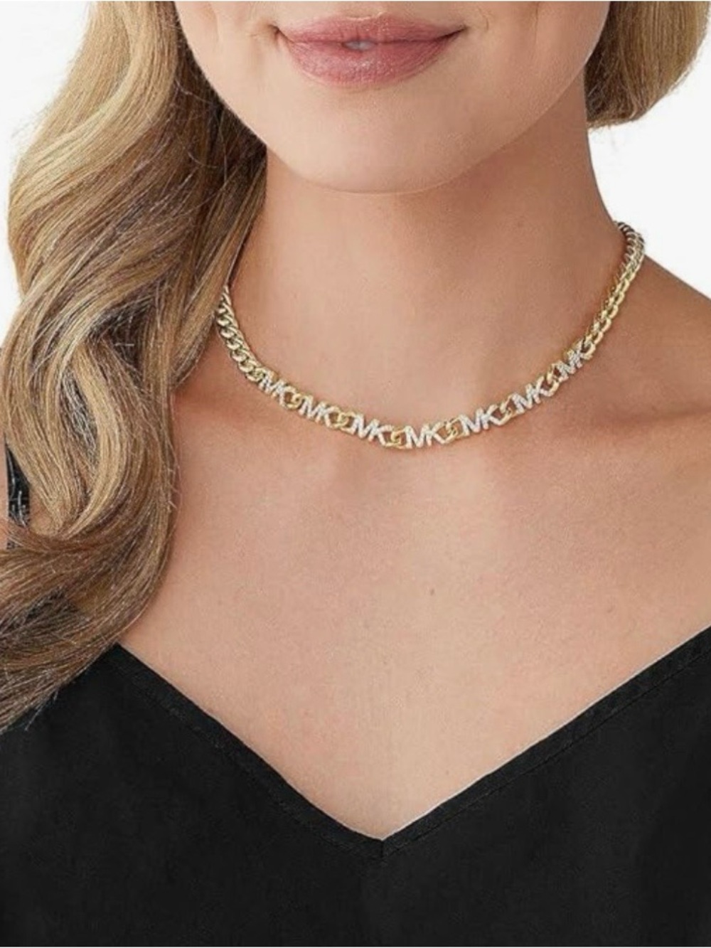 Michael Kors Gold-Tone Logo Link Chain Necklace MKJ7959710 - Picture 9 of 9